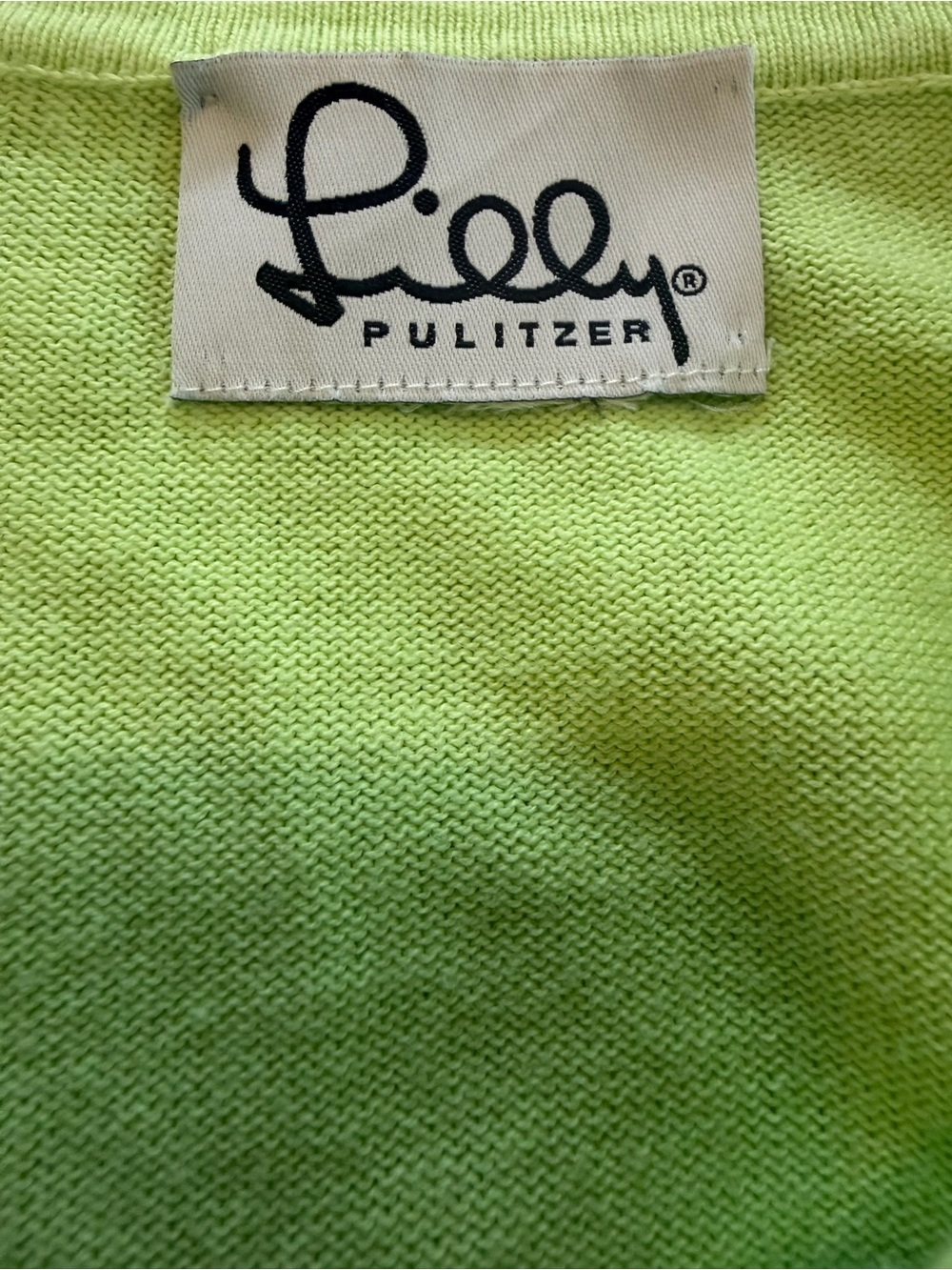 Vintage Lilly Pulitzer Pistachio Green Women’s Button-Front Sweater Cardigan Med - Picture 5 of 5